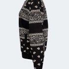 Dünne, klassisch geschnittene Bomberjacke mit Leistentaschen. - Paisley Stoff aus Baumwolle - Bündchen/ Reissverschluss in schwarz