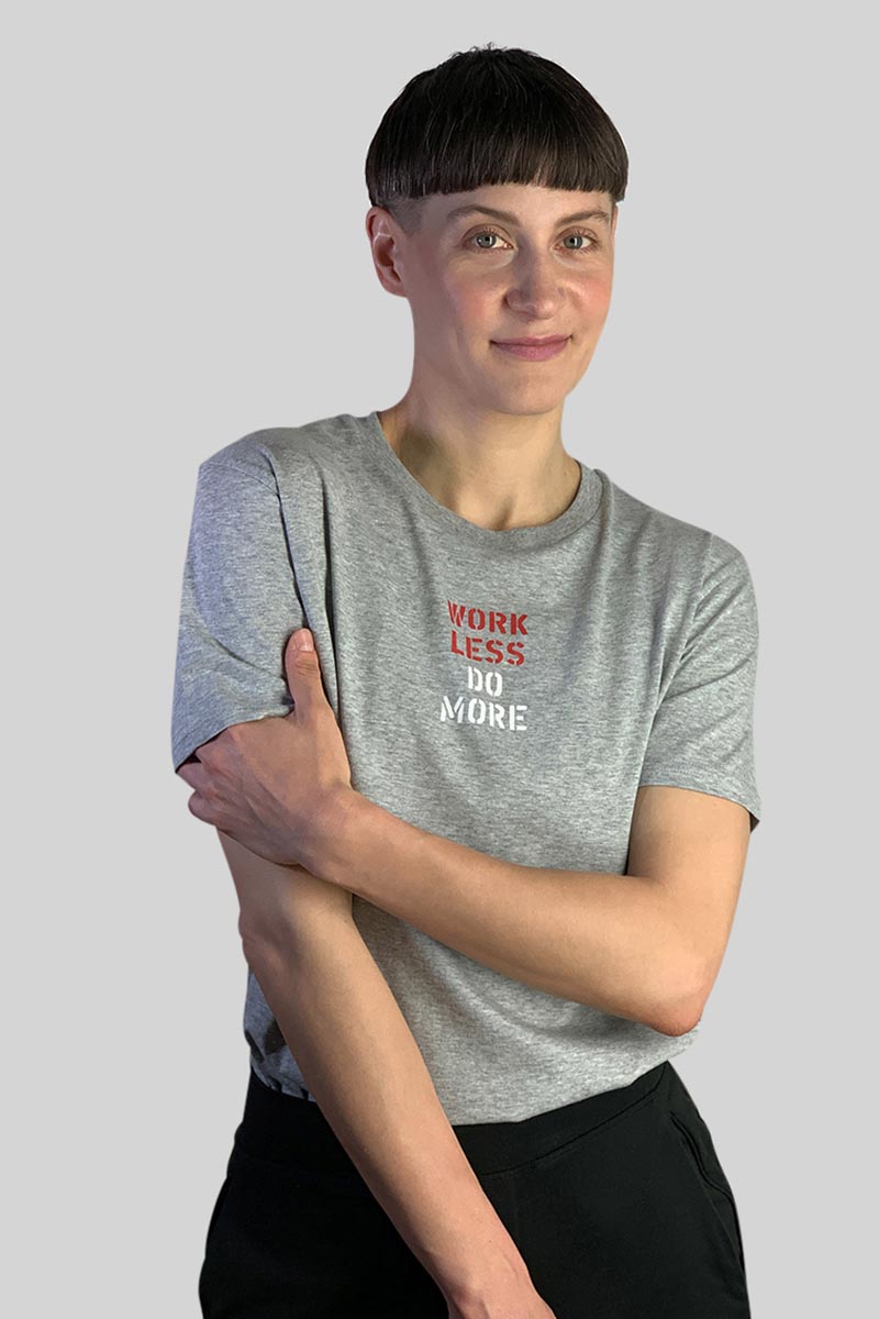 work less do more Shirt von Elternhaus