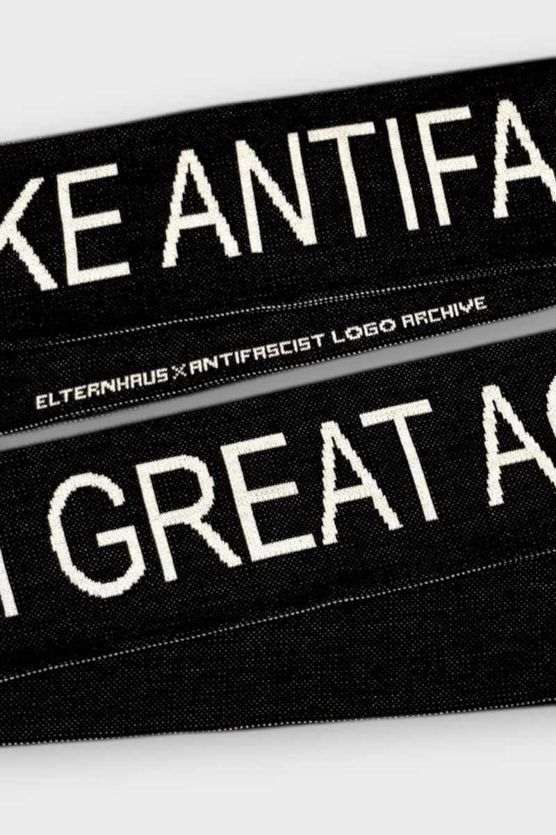 make antifascism great again Schal in schwarz weiss