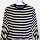 Geringelter Sweater aus weichem Nikkistoff in blau weiss von Elternhaus.