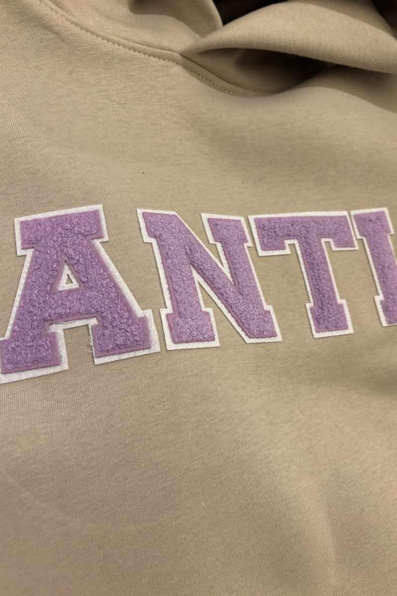 Anti Hoodie von Elternhaus in Beige - Flieder