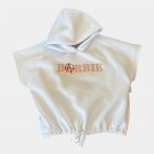 Barbie Hoodie in weiss mit kurzem Arm von Elternhaus