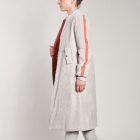 Gerade geschnittener Cordmantel mit Streifen in coral von Elternhaus